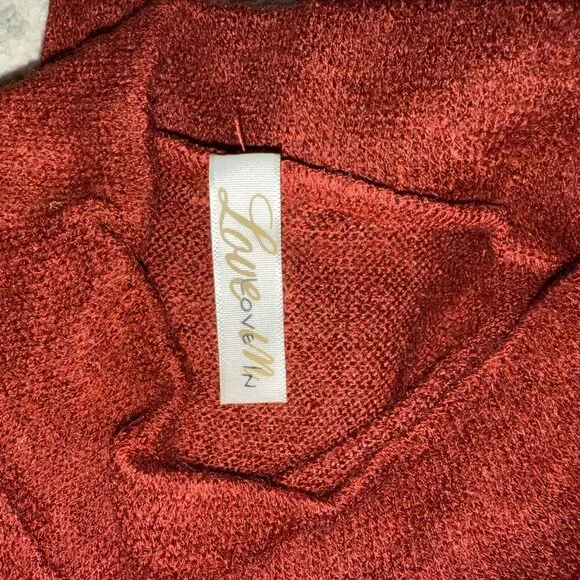 Burgundy Bell Sleeve Knee Length Dress Keyhole Sweater Dress 2xl 3xl - Picture 9 of 12